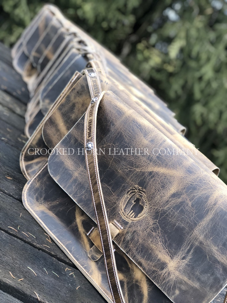 Custom Leather Messenger Bag Crooked Horn Leather Company