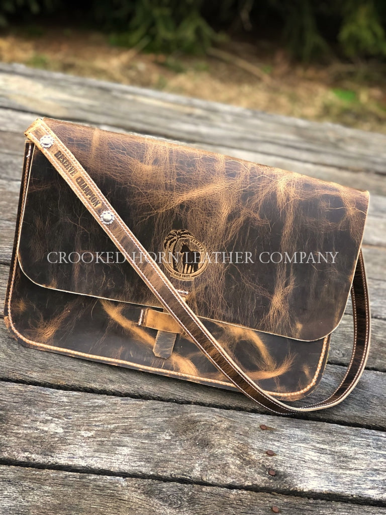 Custom Leather Messenger Bag Crooked Horn Leather Company