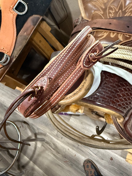 1/2” double stitched roping reins