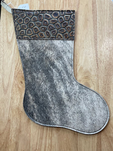 Cowhide and Leather Christmas Stocking #28