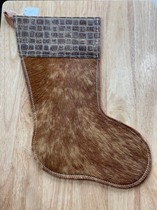 Cowhide and Leather Christmas Stocking #41