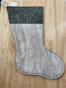 Cowhide and Leather Christmas Stocking #30