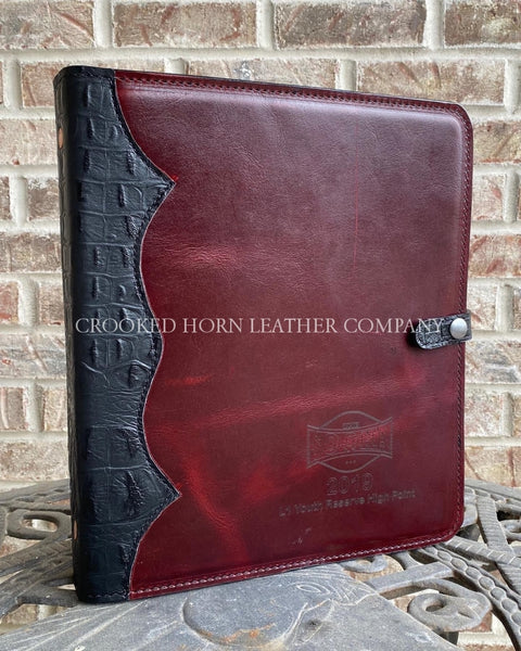 Custom 1 Three Ring Leather Binder