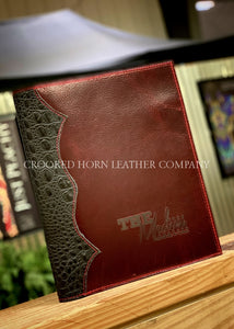 Custom Leather Planner Cover Western