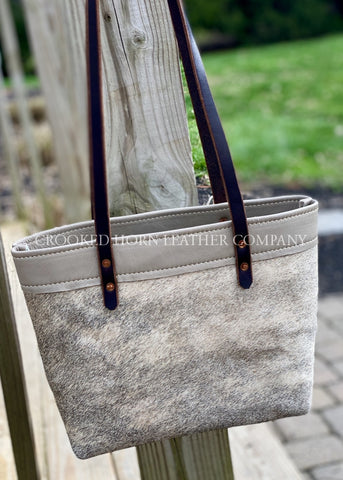 Light Brindle And Taupe Everyday Tote Cowhide Leather